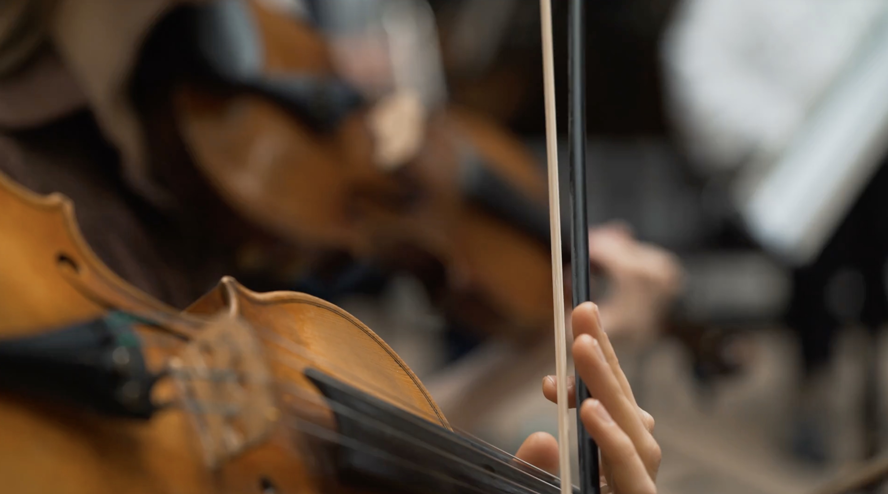 Closeup of Violin While Being Played